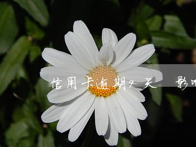 信用卡逾期9天 影响吗 信用卡逾期9天 影响吗